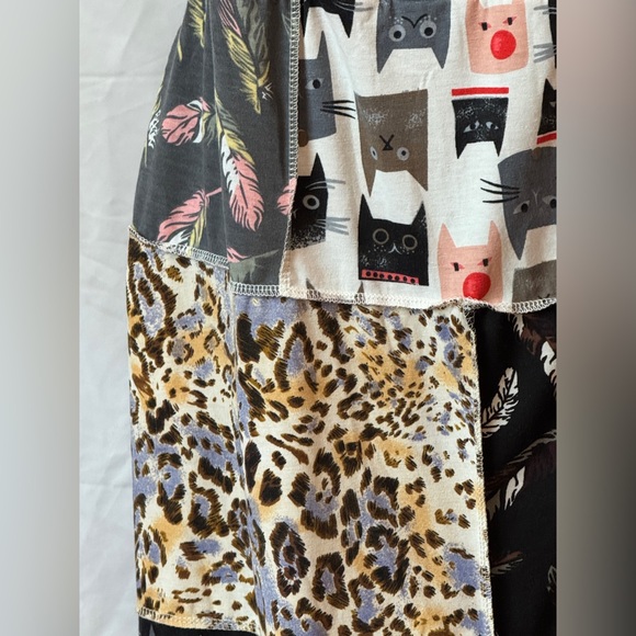 064 - Chic Patchwork Animal Print Dress - Picture 3 of 9